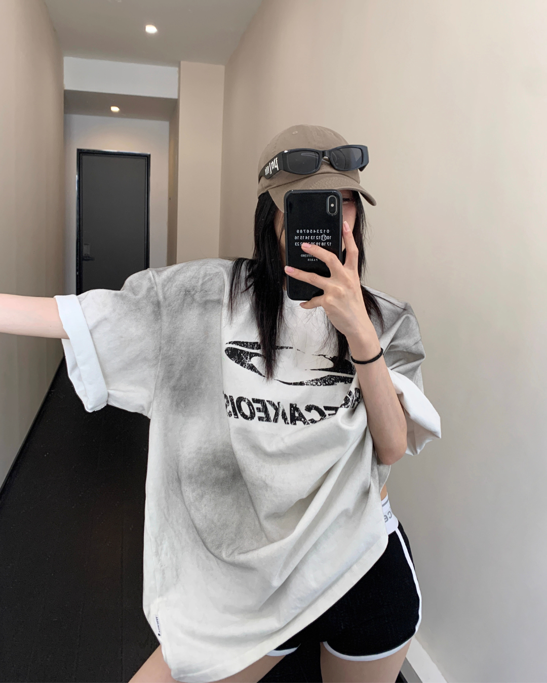 Retro Washed Vintage Print T-Shirt YLS0855