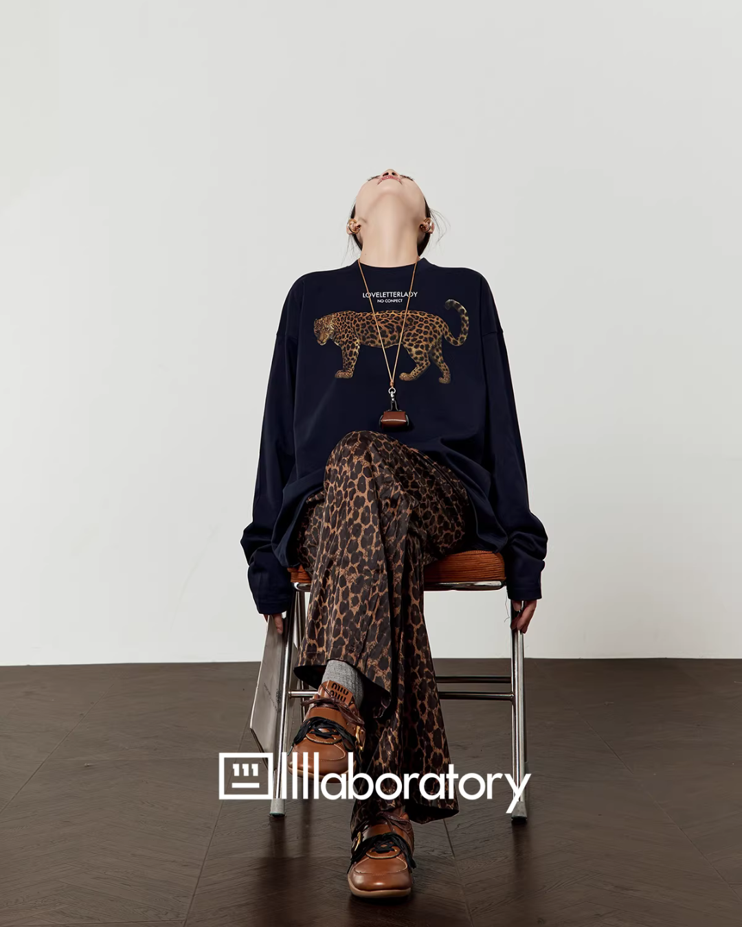 Leopard Print Long Sleeve / Leopard Print Wide Pants LLA0597