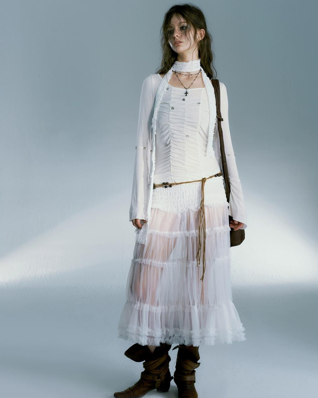 Volume Long Tulle Skirt SAP0005