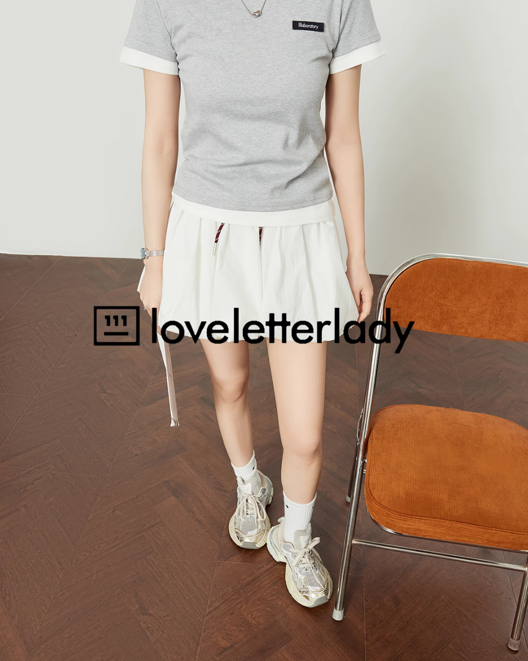 Light Gray Layered T-Shirt LLA0434