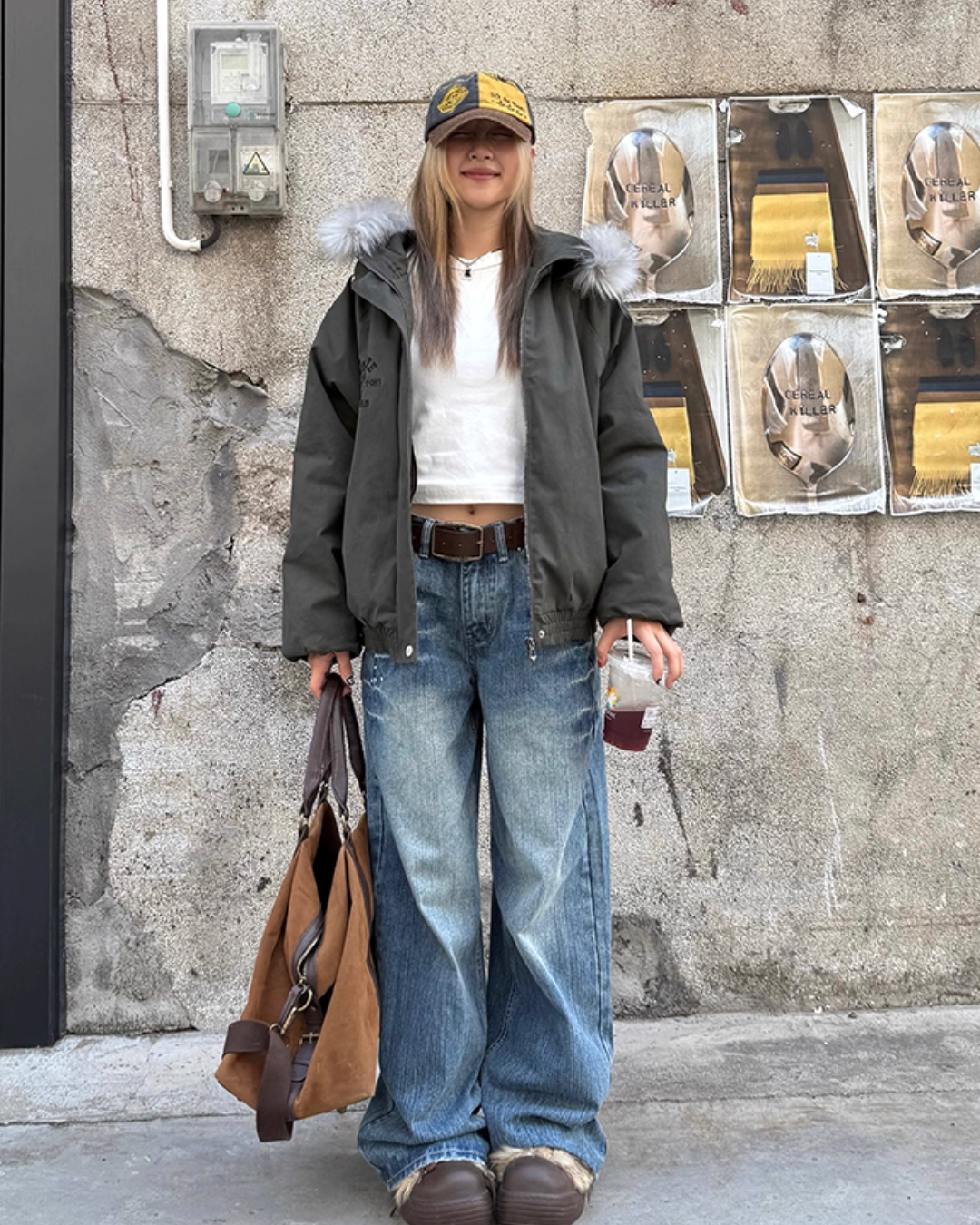 Washed Wide Denim Pants CYE0024