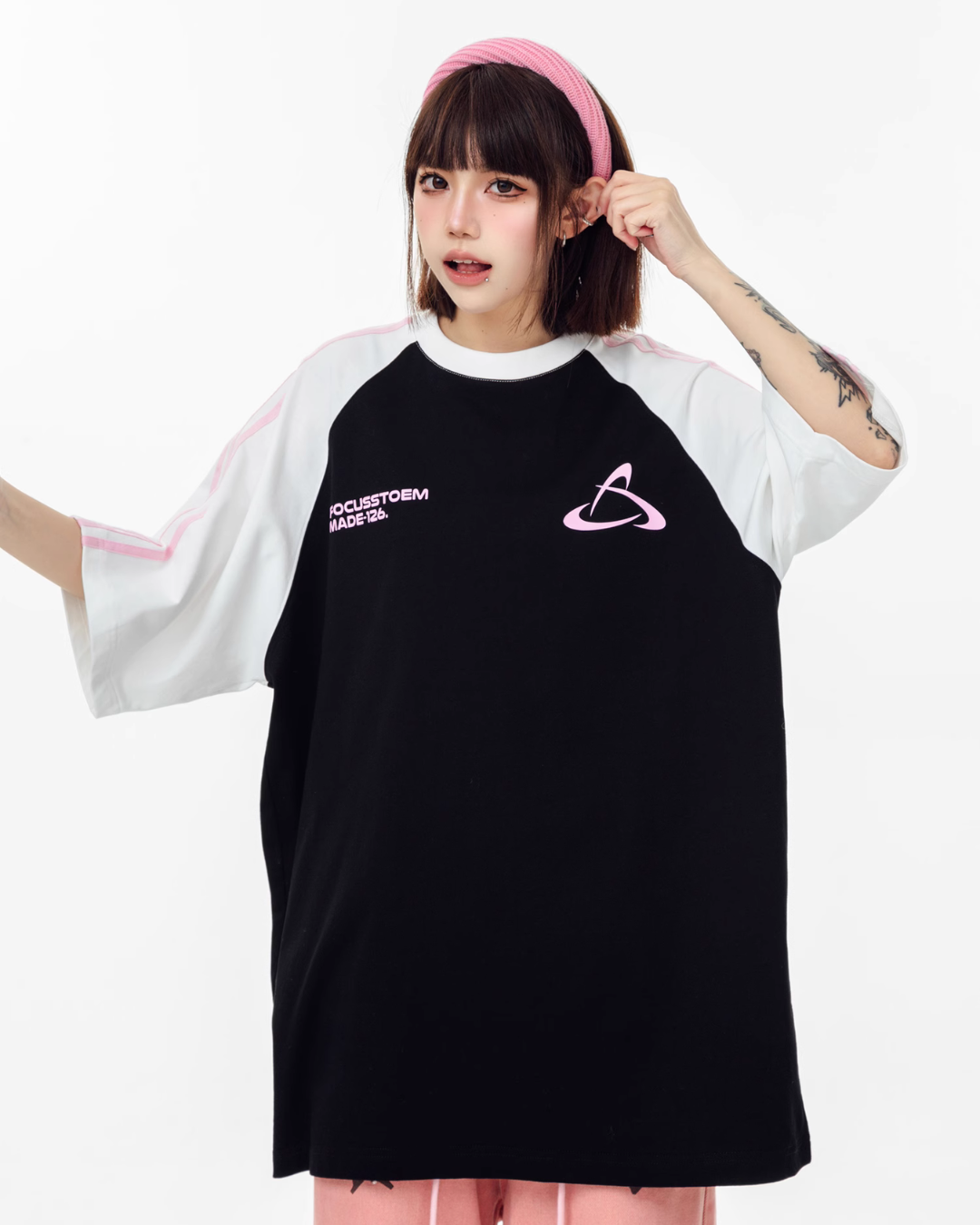 Bicolor Raglan Sleeve T-Shirt AXN0003