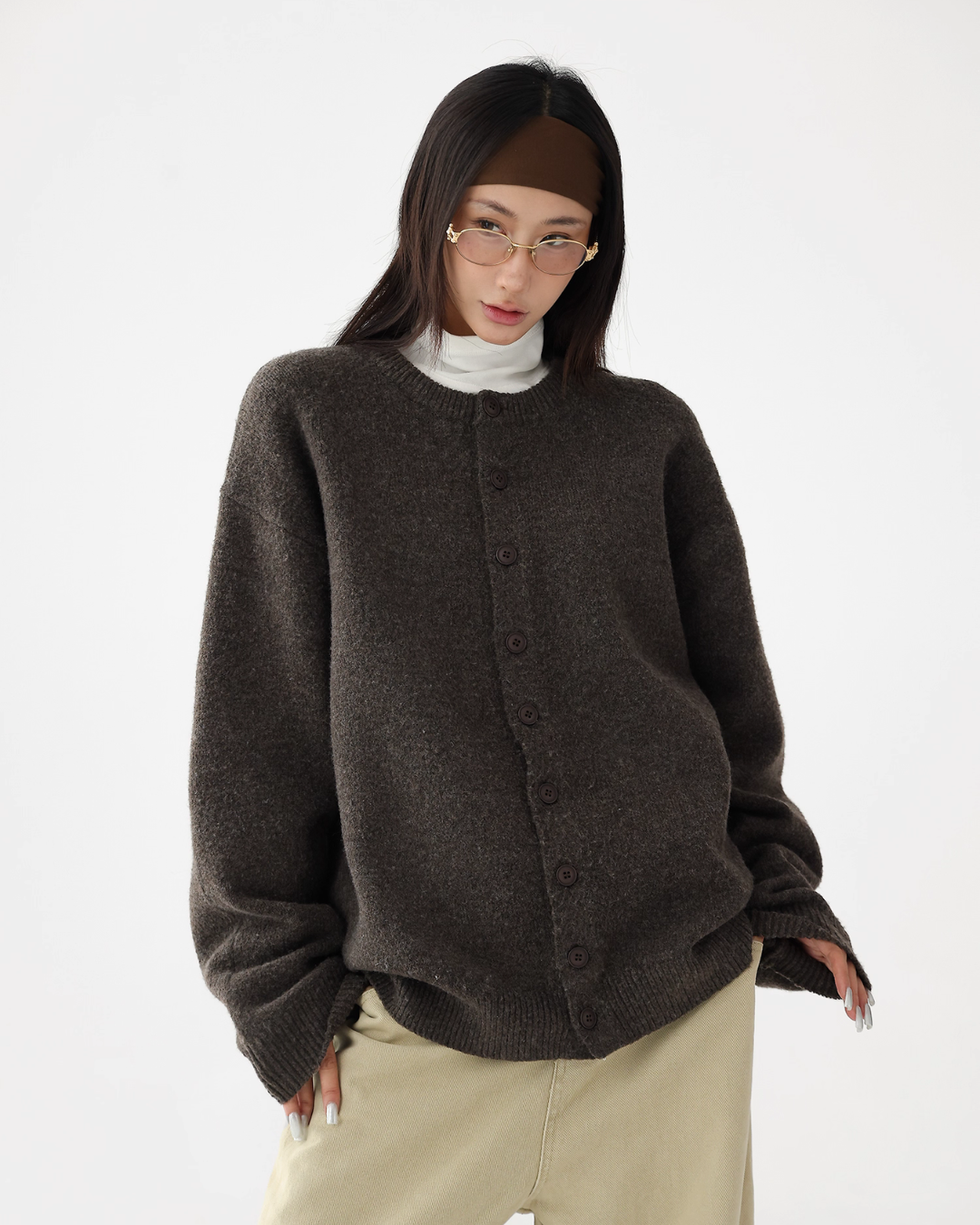 Round-Neck Knit Cardigan ACS0313