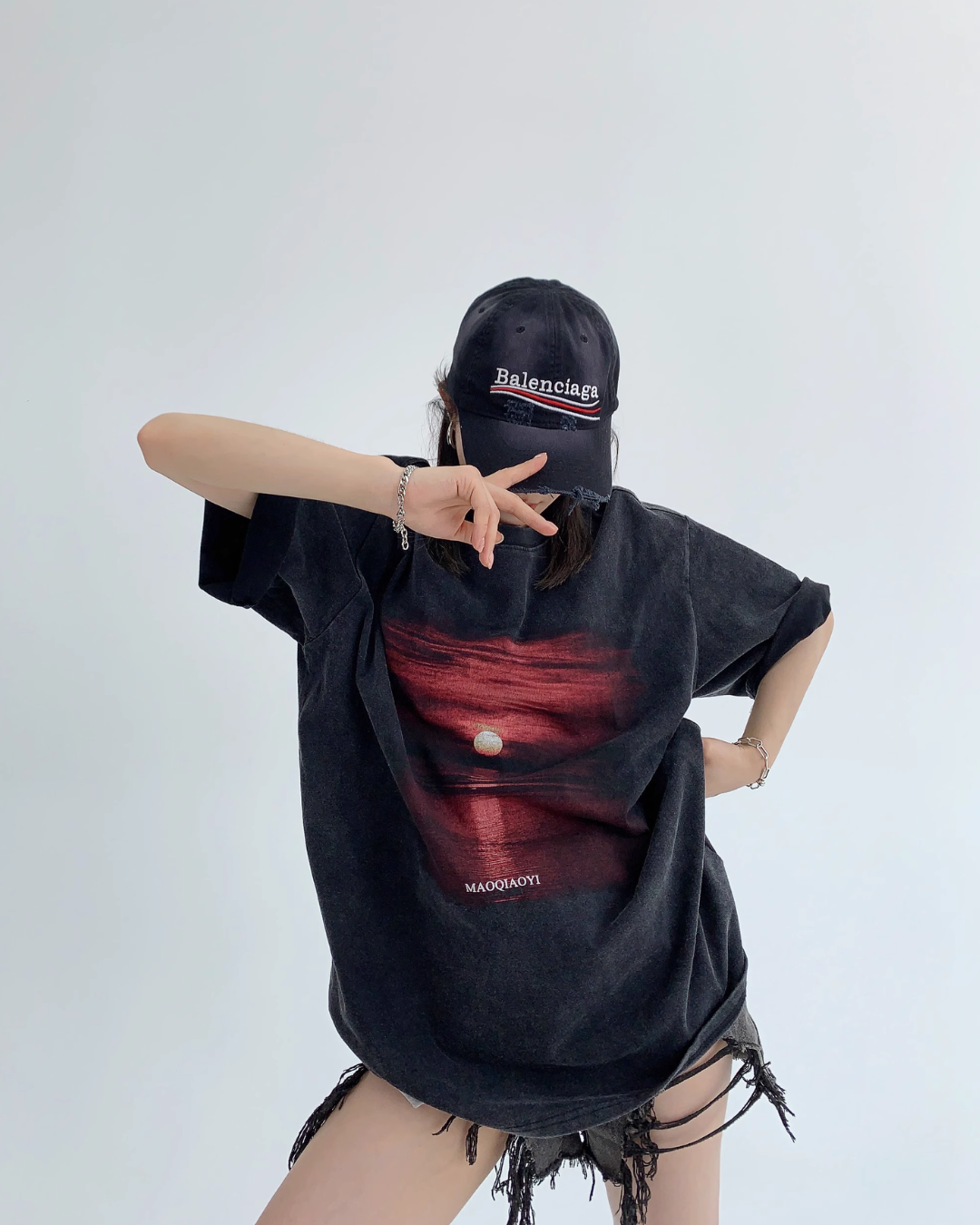 Sunset Print Short Sleeve T-Shirt YLS0207