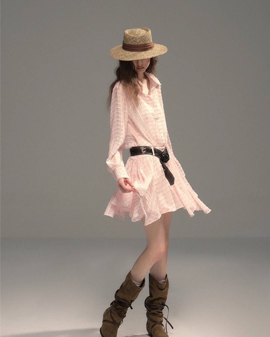 Asymmetry Shirt Dress USY0009