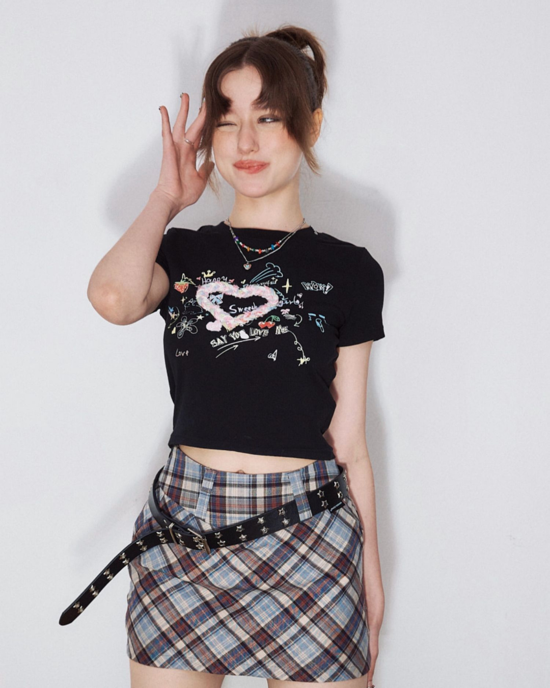 Heart Print Short Tops ZZF0220
