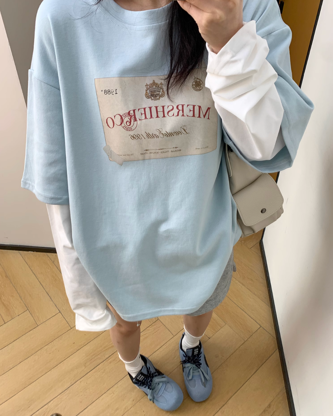 Layered Style Cotton Short Sleeve T-Shirt YLS0820