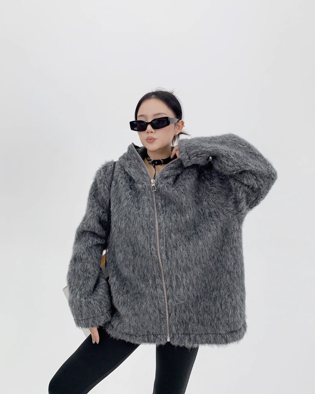 Mohair Hooded Jacket YLS0526