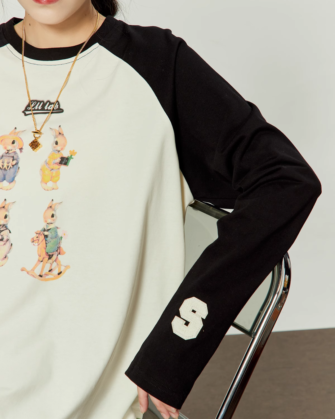 Bunny Raglan Long Sleeve T-Shirt LLA0343
