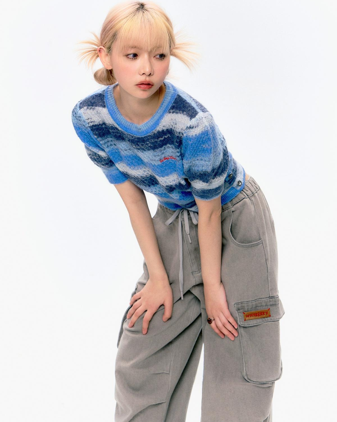 Contrast Color Short Knit WBL0003