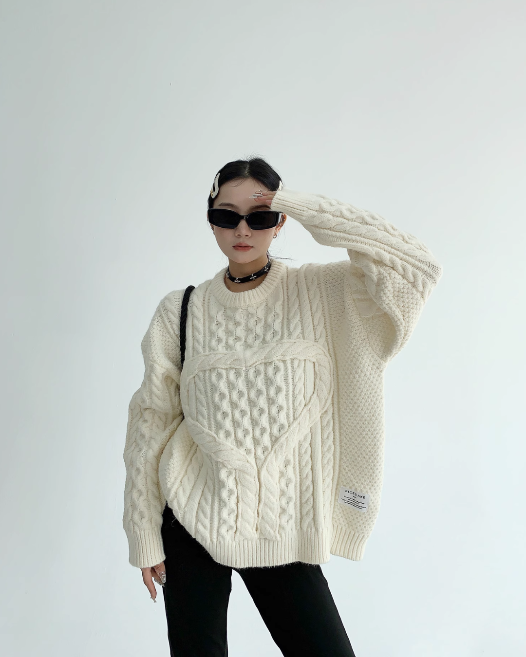 Cable Design Crew Neck Knit YLS0528