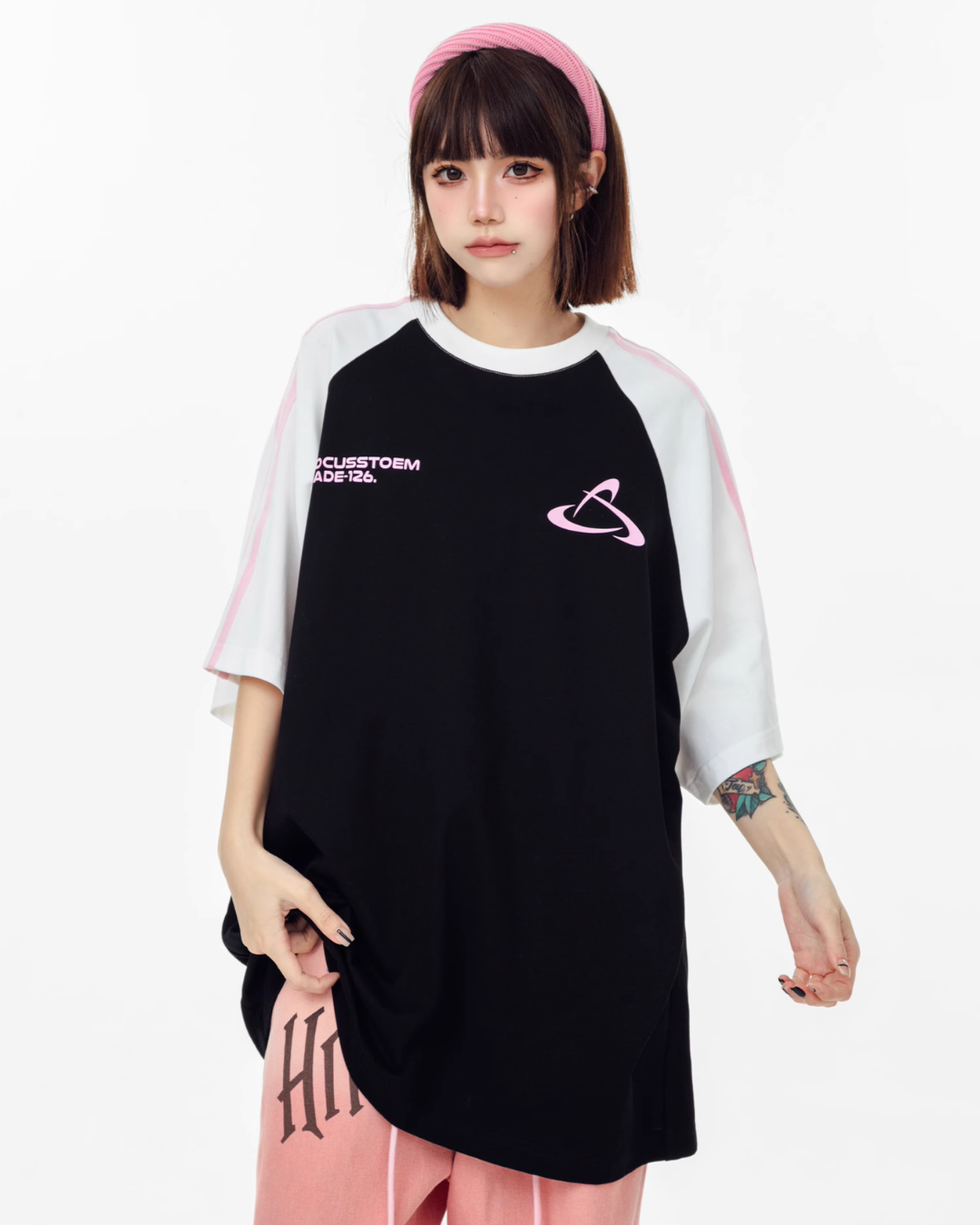 Bicolor Raglan Sleeve T-Shirt AXN0003