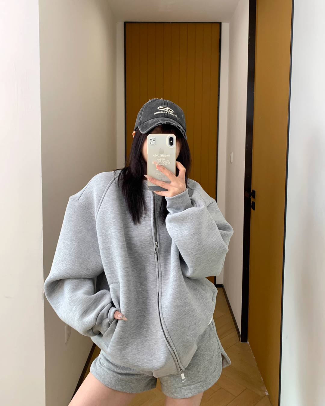 No Collar Zip Sweat Jacket YLS0833