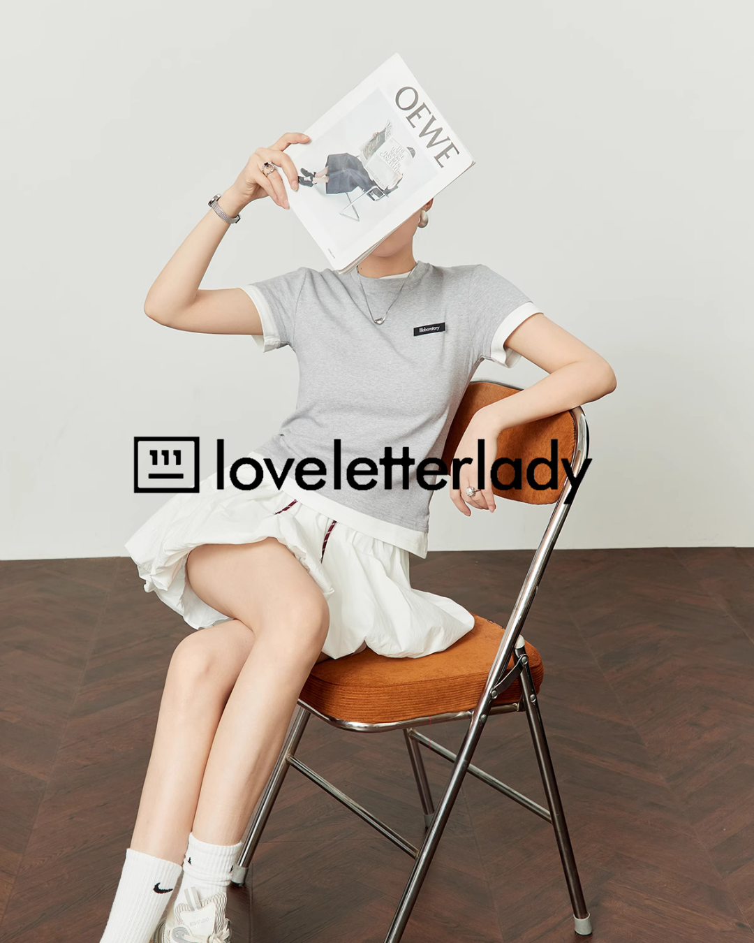 Light Gray Layered T-Shirt LLA0434