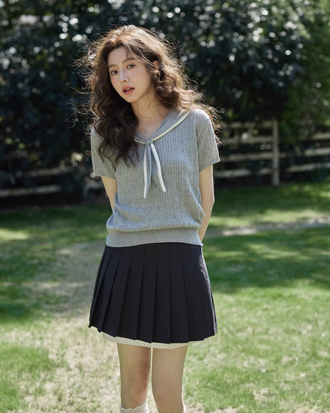 Sailor Collar Knit Top SMS0006