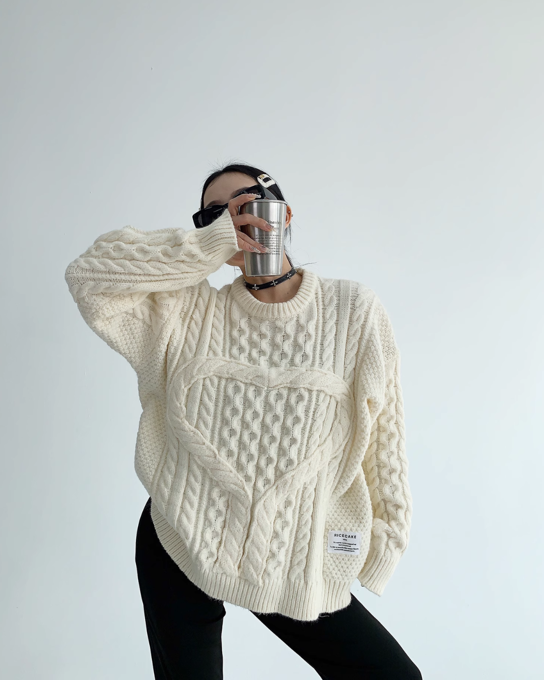 Cable Design Crew Neck Knit YLS0528
