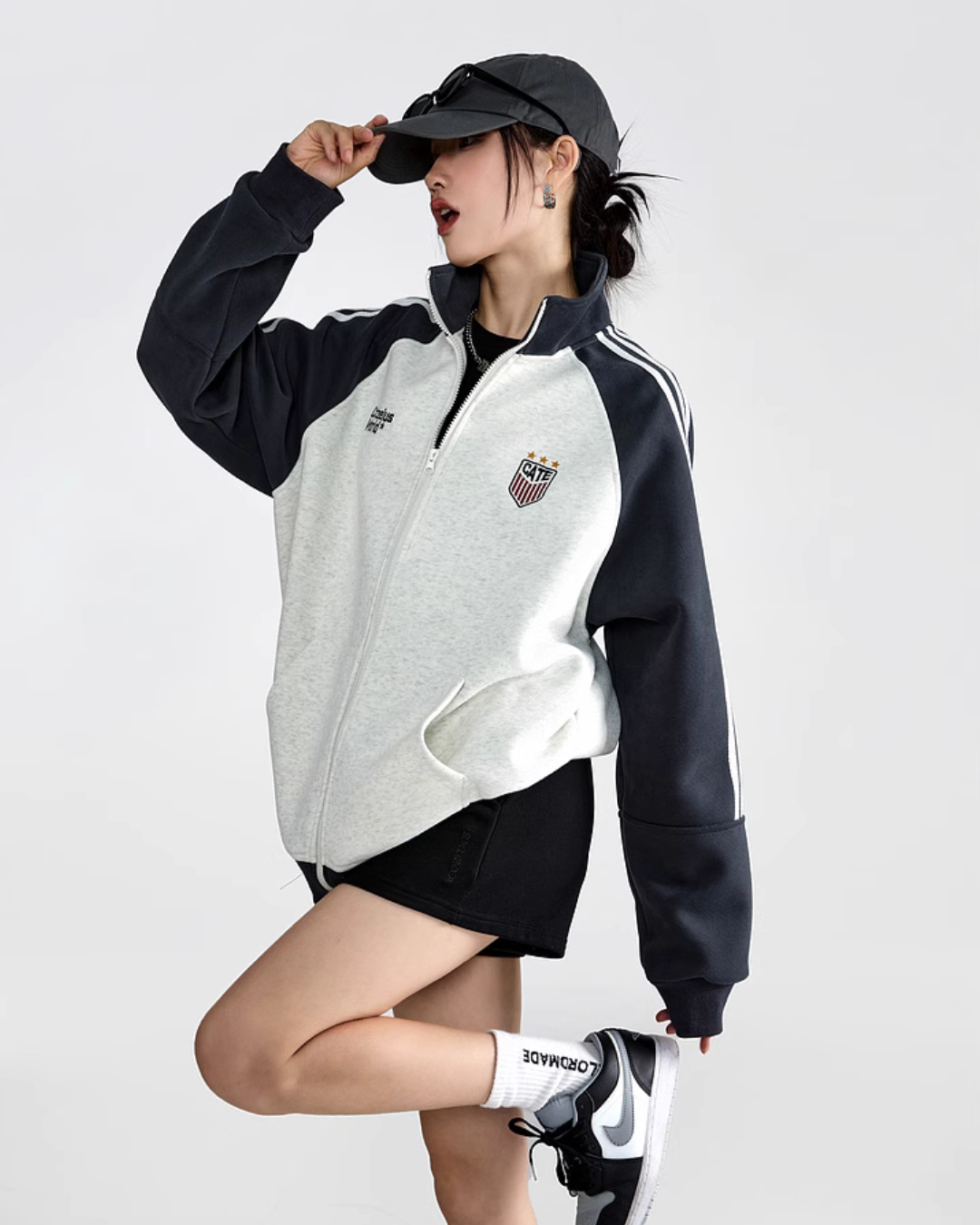 Color Blocked Side Line Track Jacket ICM0060