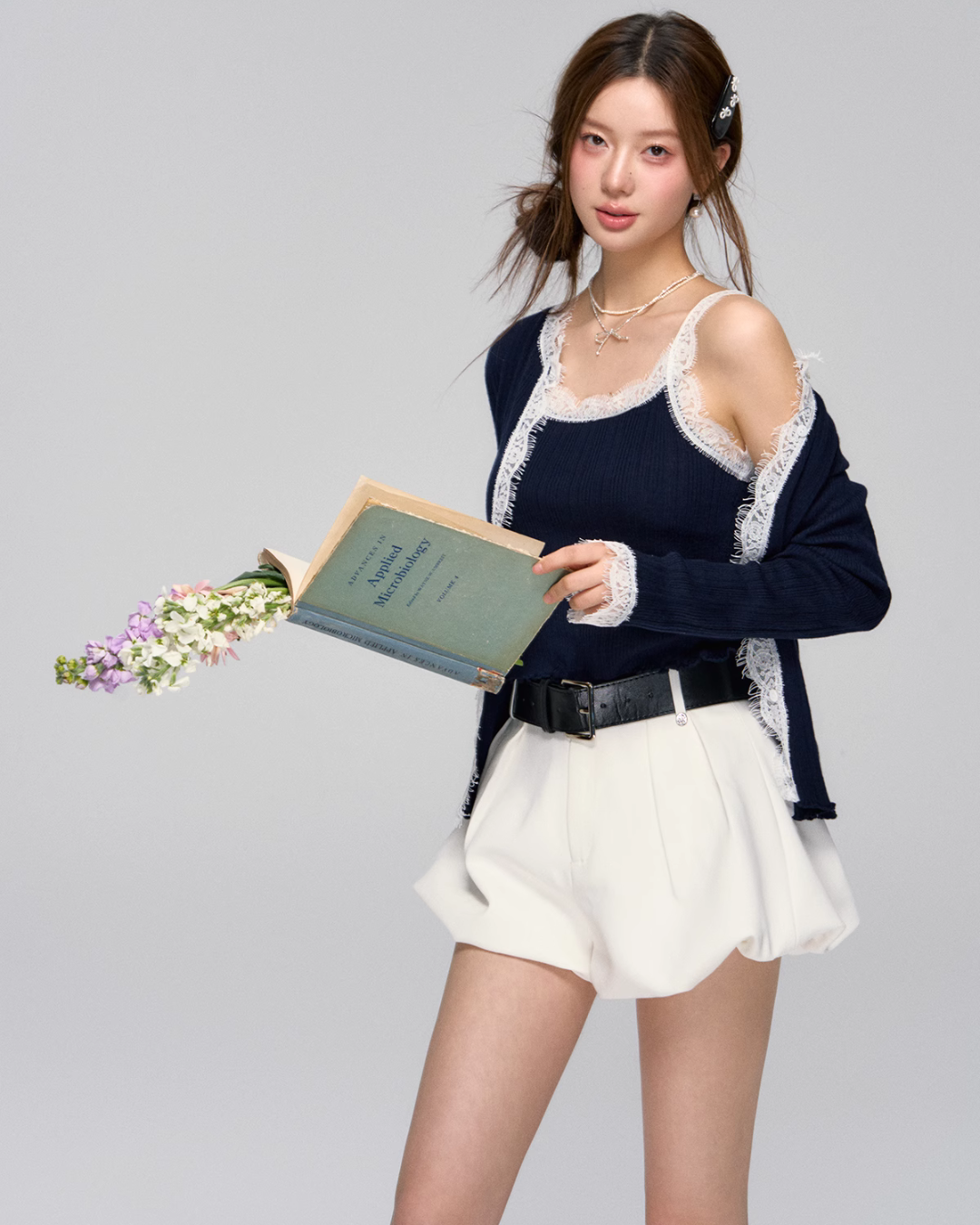 Lace Knit Cardigan / Lace Camisole ASG0031