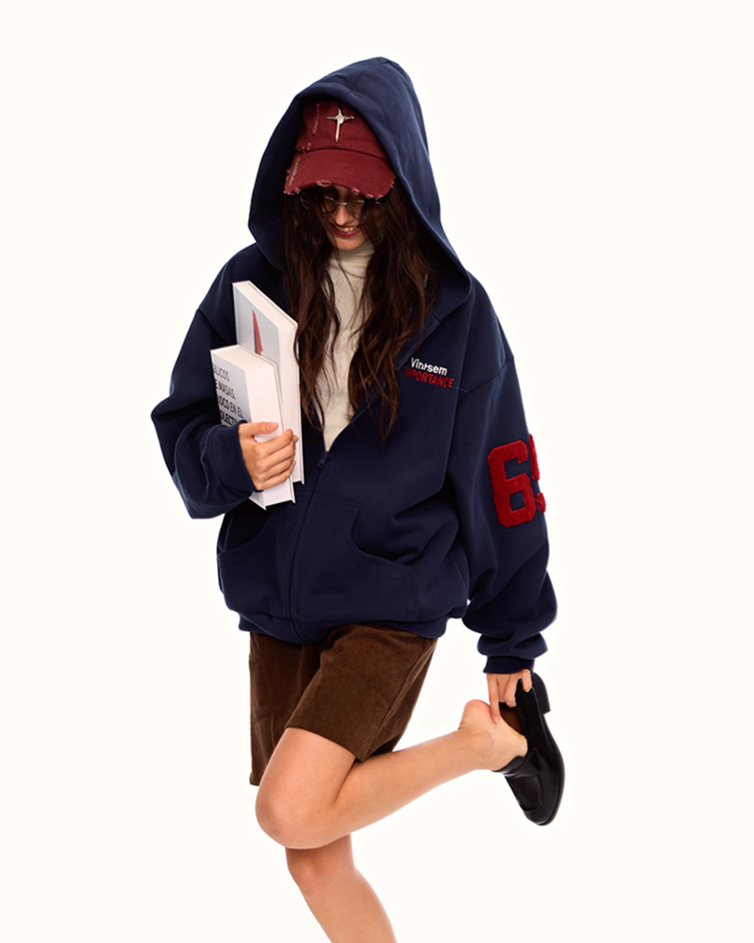 Back Number Logo Zip Hoodie ZTS0013