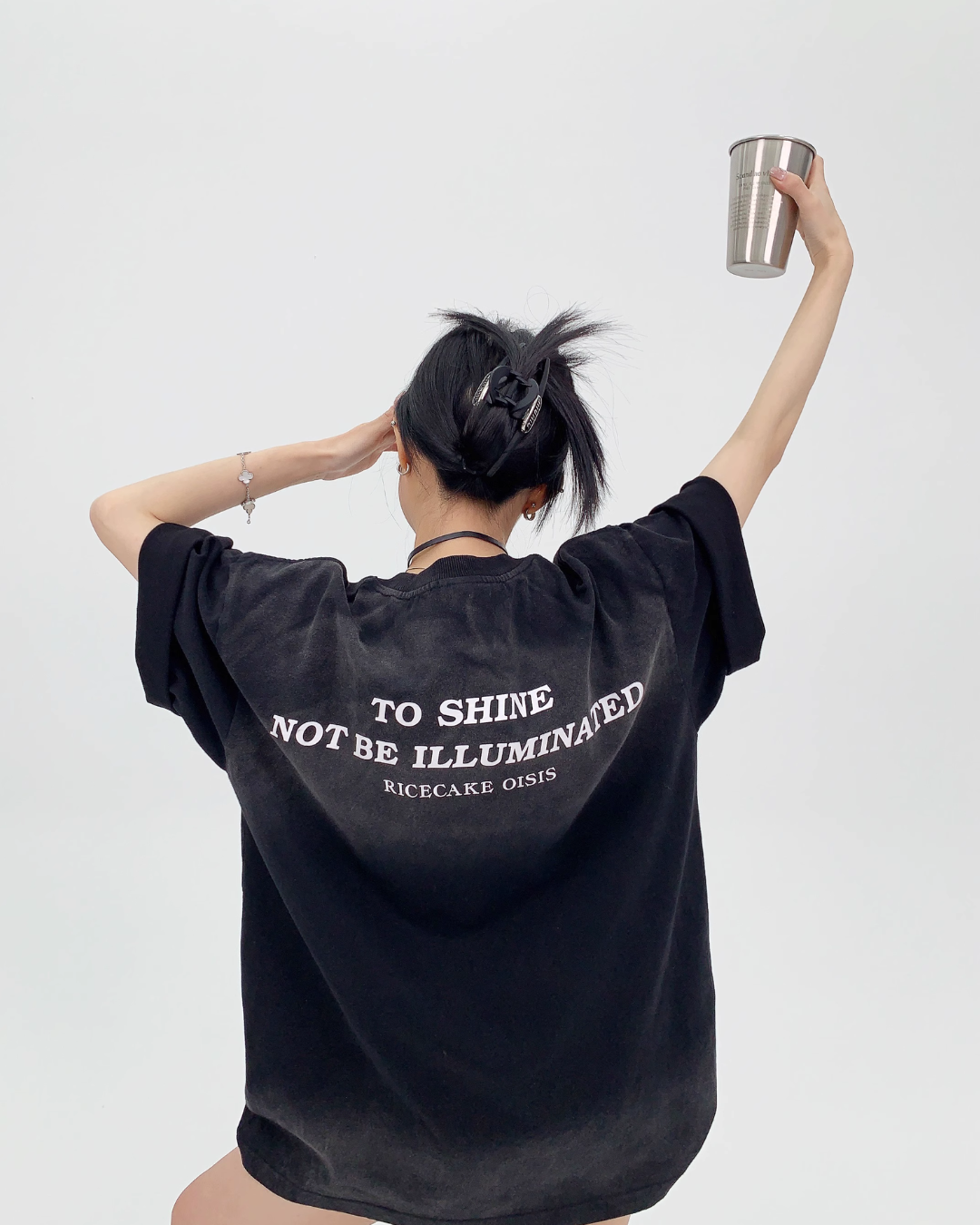 Washed Logo Print T-Shirt YLS0291