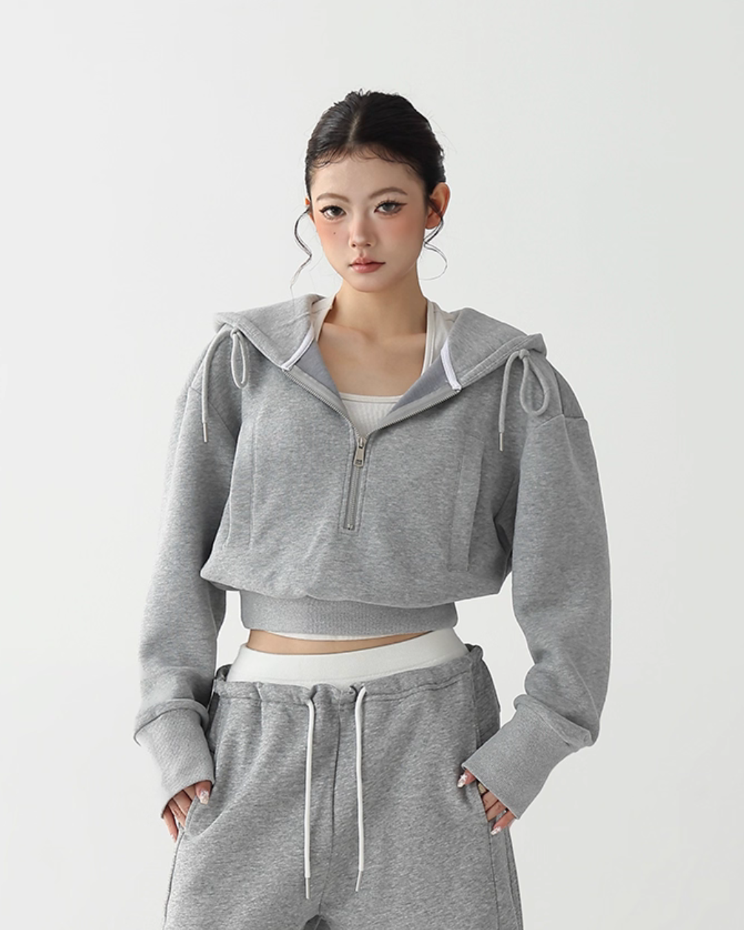 Half Zip Hoodie / Wide Sweatpants ACS0285