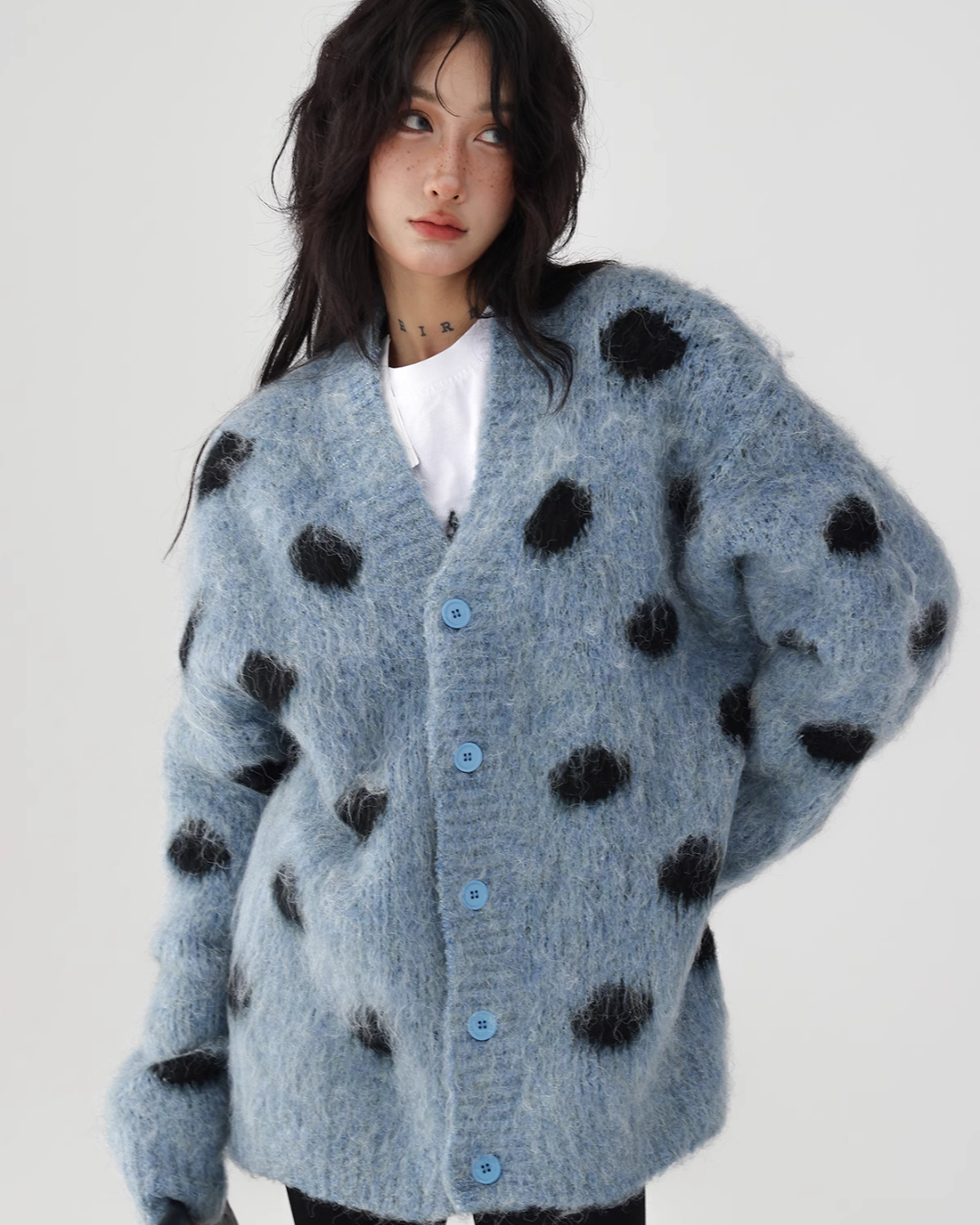 Polka Dot Knit Cardigan ACS0185