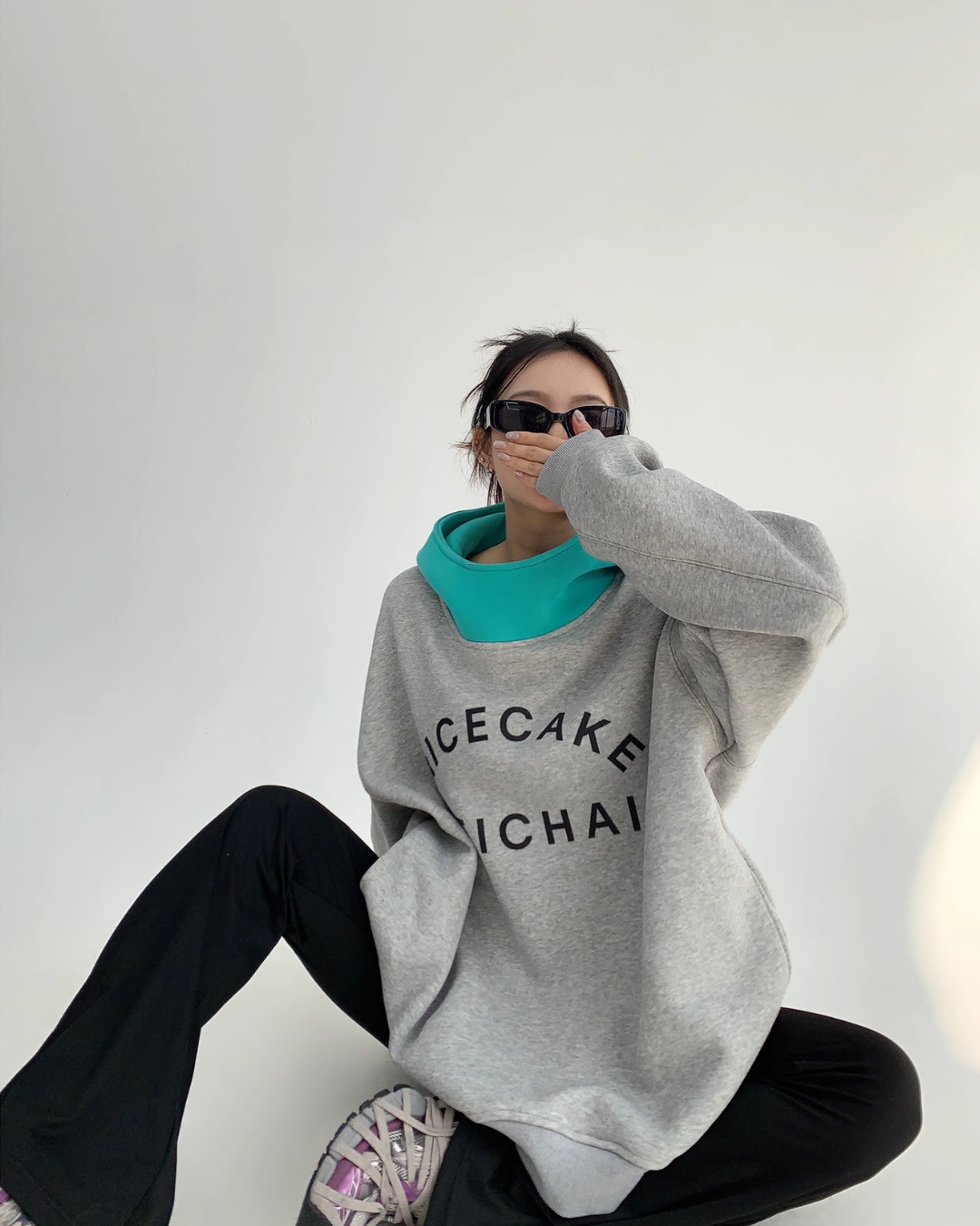 Color Hood Logo Pullover Tops YLS0612