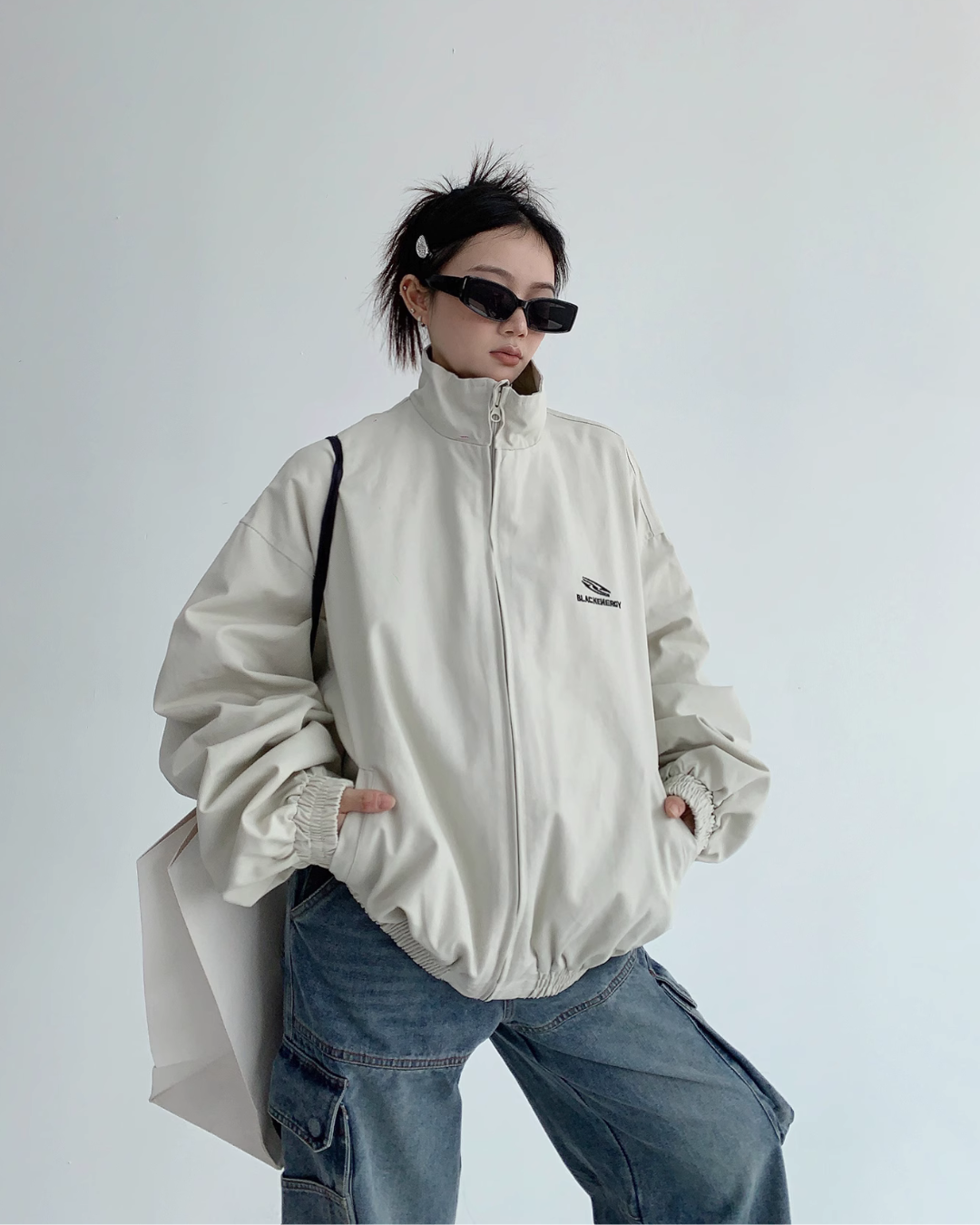 Stand Neck Nylon Jacket YLS0485