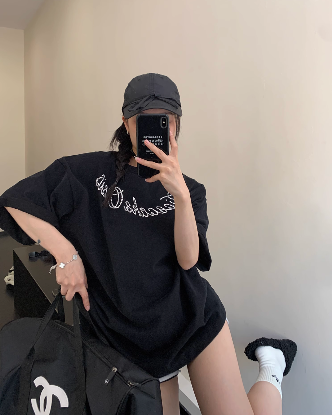 Pearl logo short sleeve T-shirt YLS0837