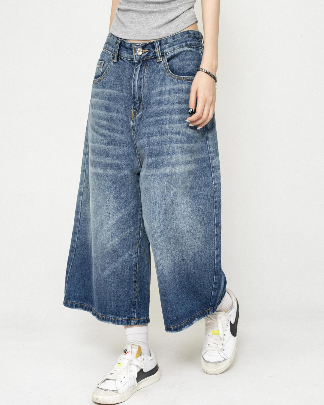 Overwide Half Denim Pants ZRS0067