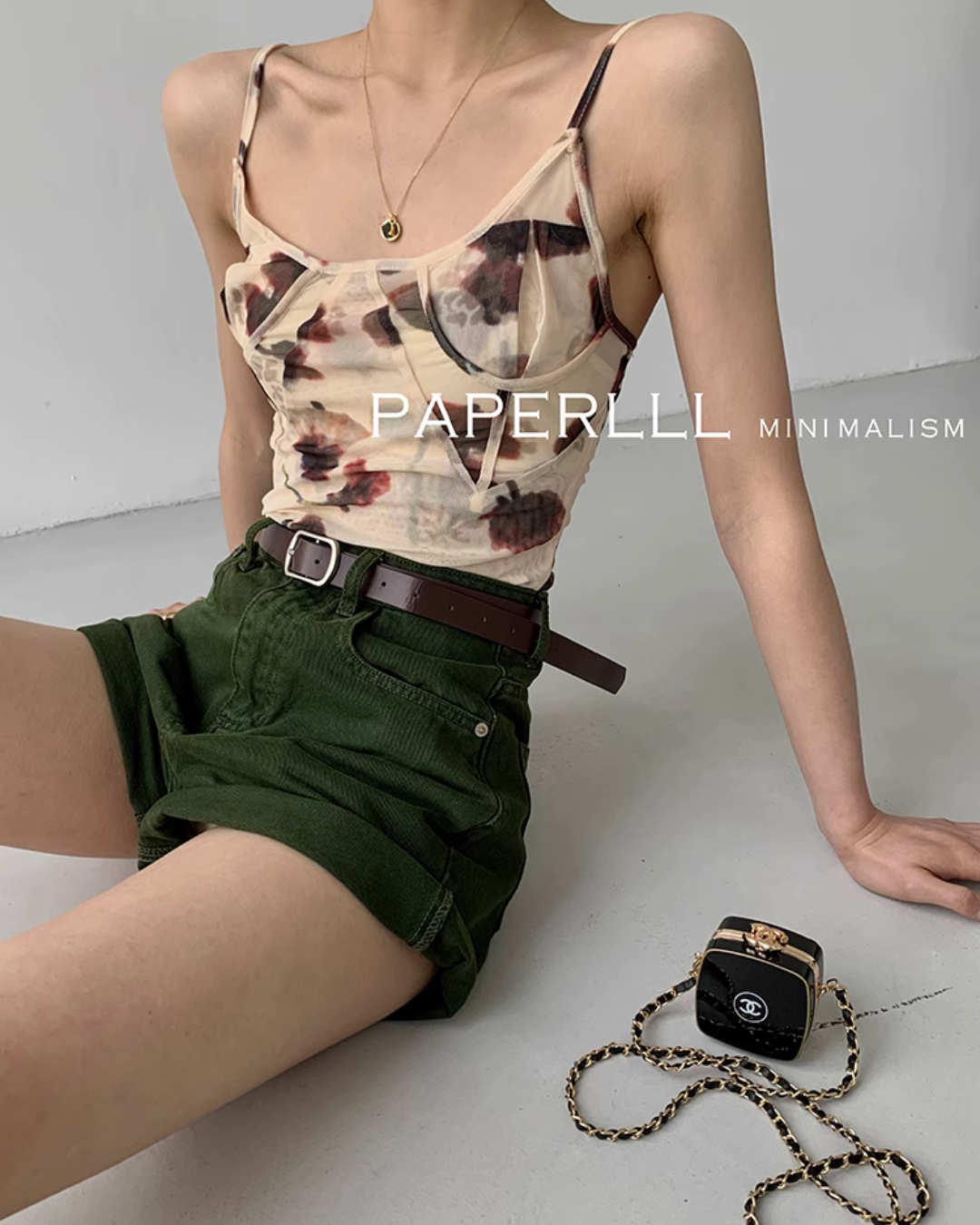 High Waisted Rolle Denim Shorts PPR0008