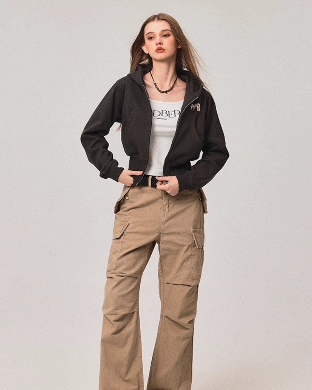 Double Zip Compact Hoodie MDB0005