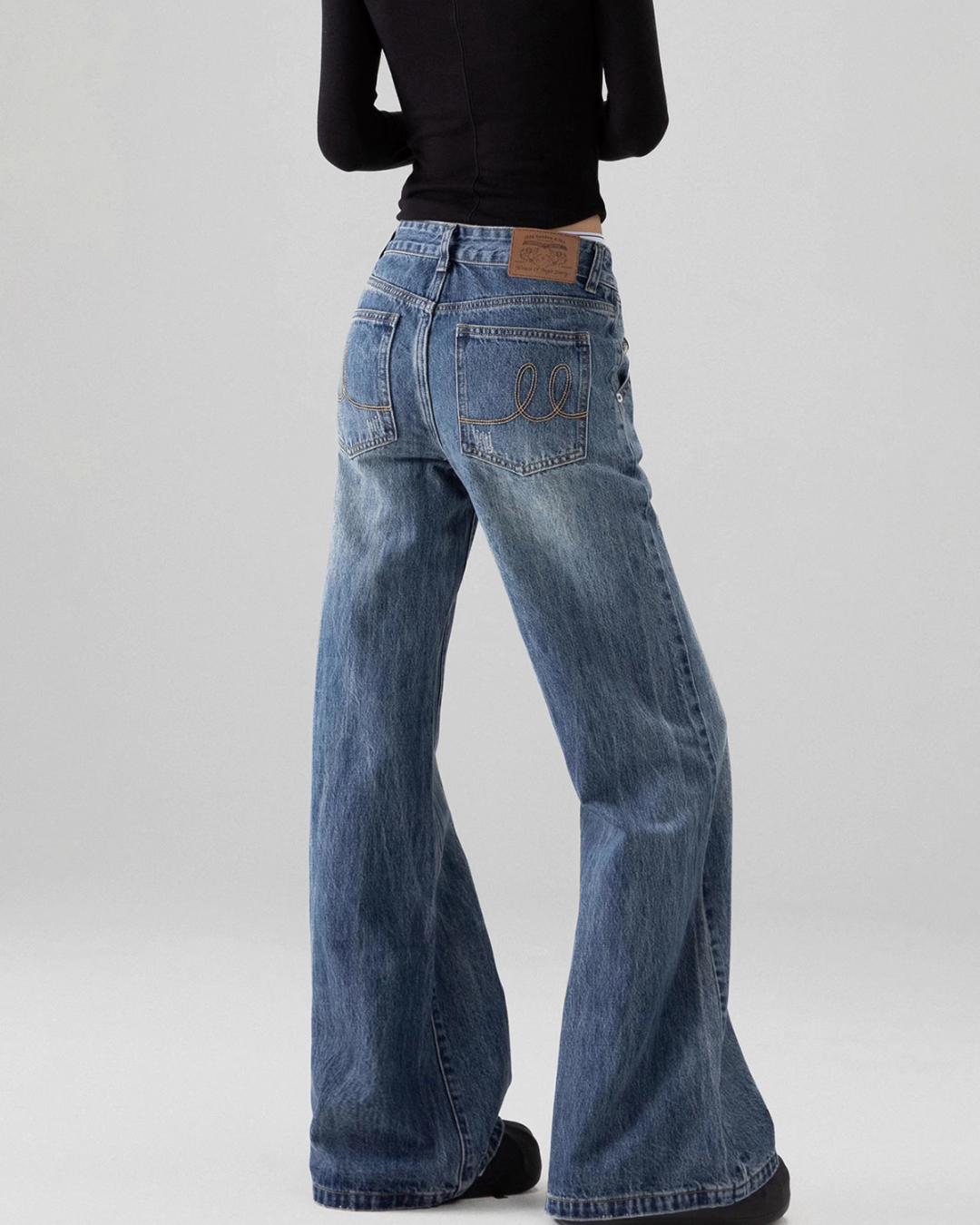Flare Wide Denim Pants ICM0071