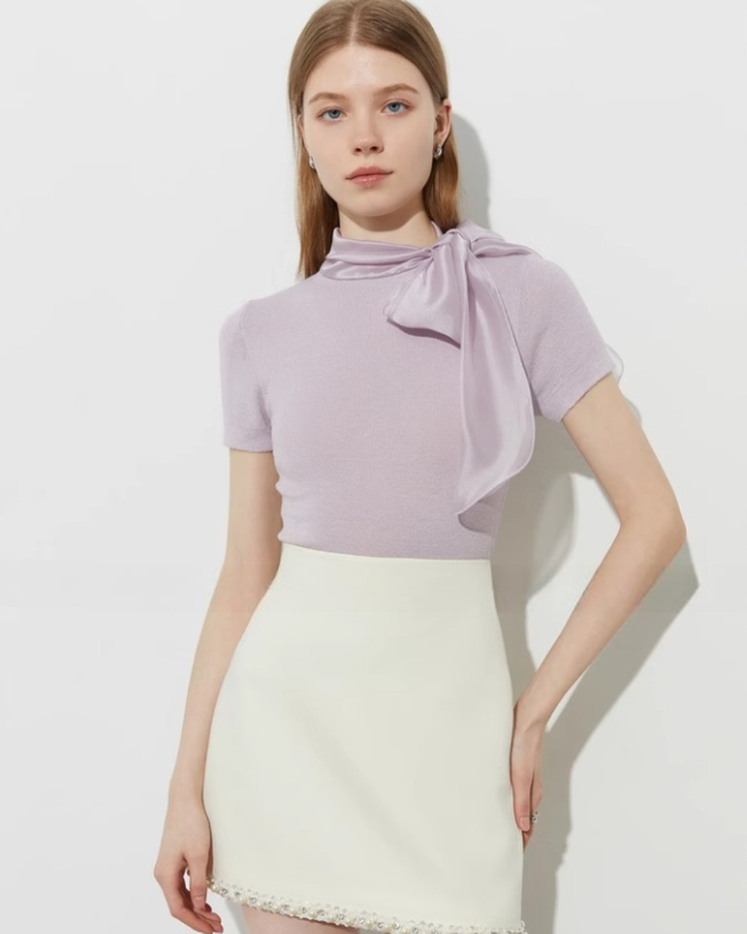 Ribbon Tie Tight Top DPY0026