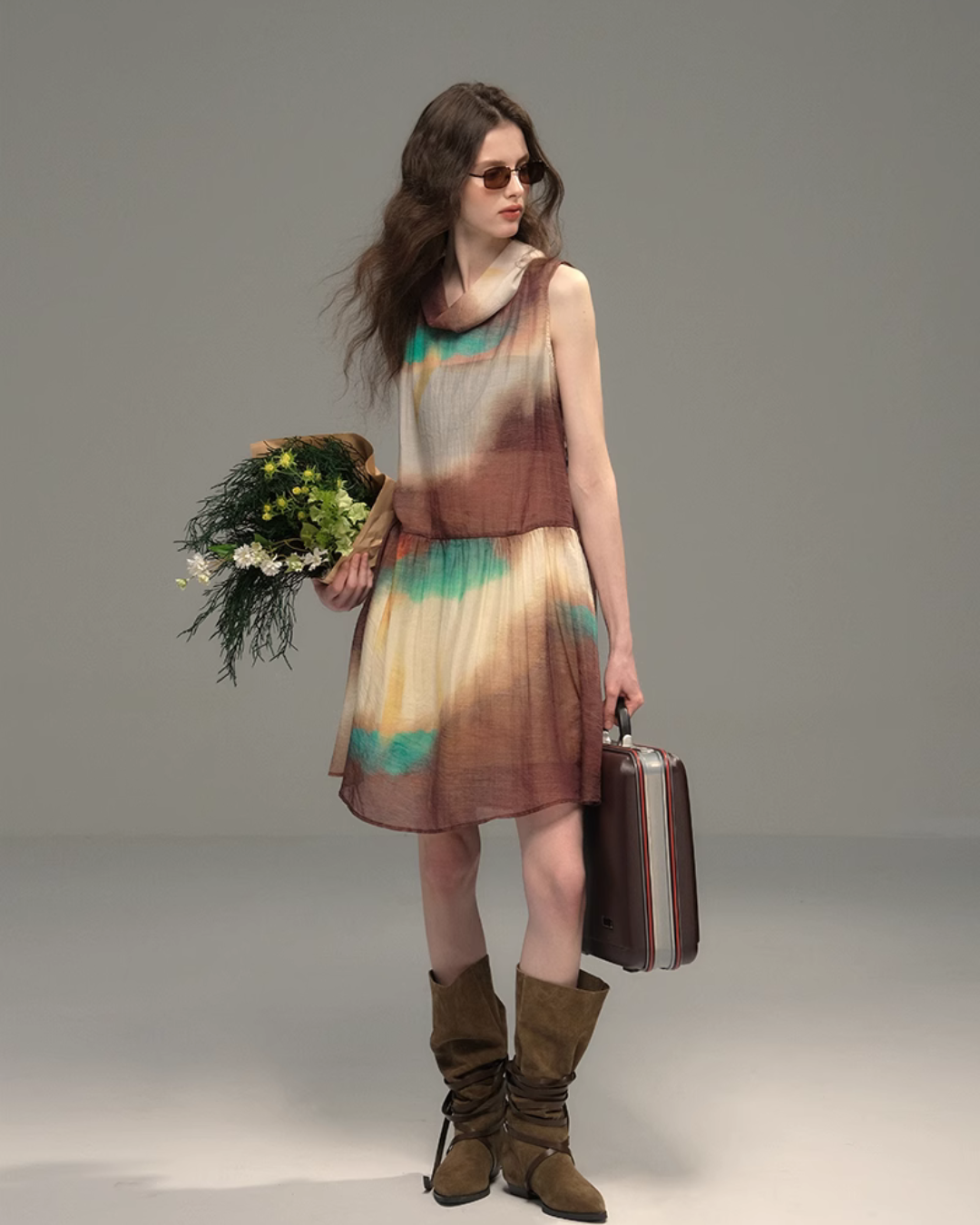 Tie-Dye Sleeveless Dress USY0007