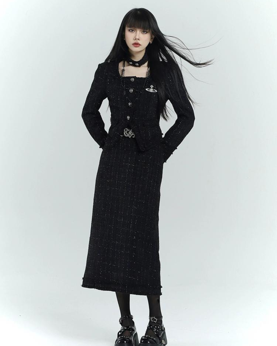 Tweed Short Length Jacket & Tweed Skirt lgh0025