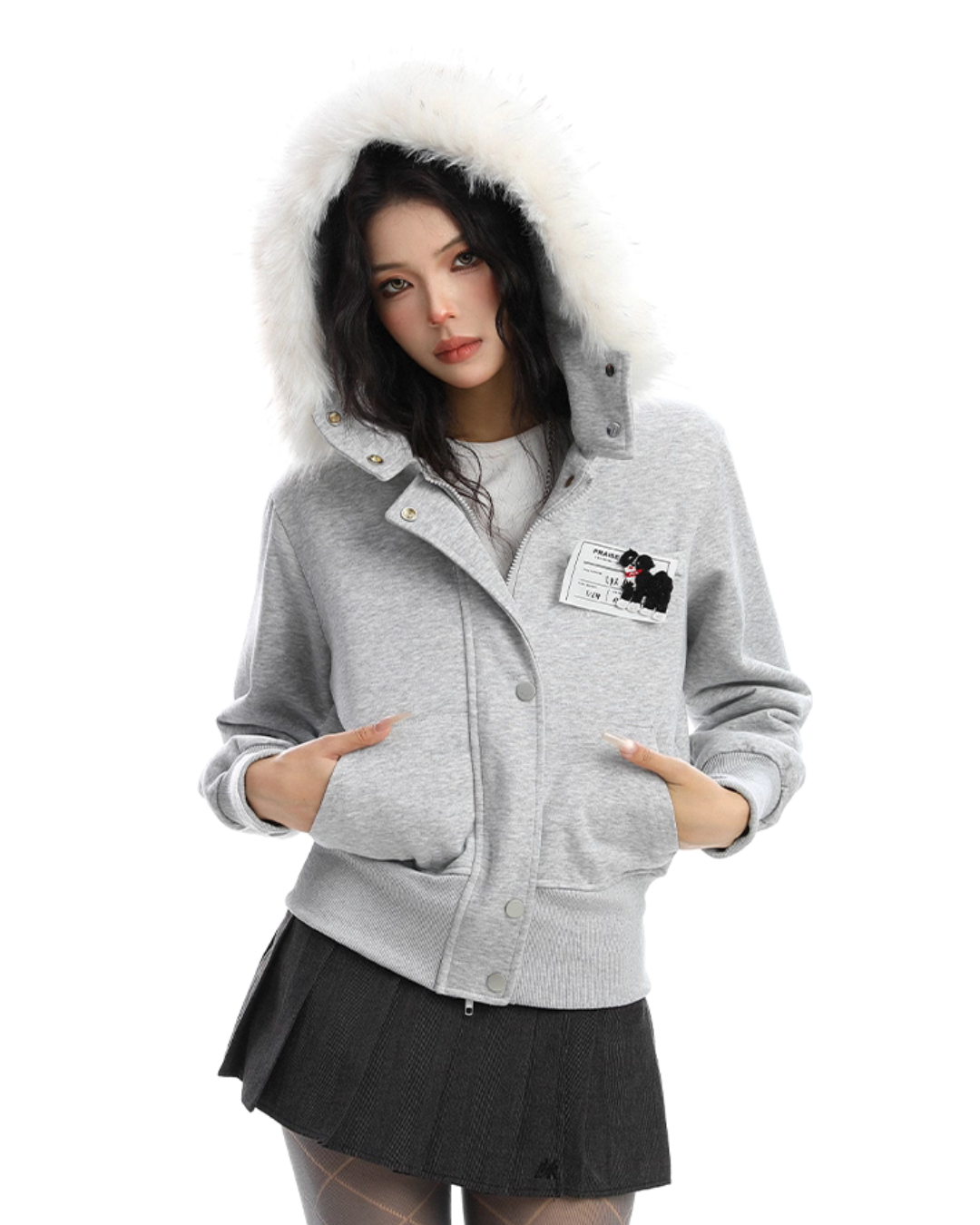 Fur Hood Camouflage Jacket BGS0016