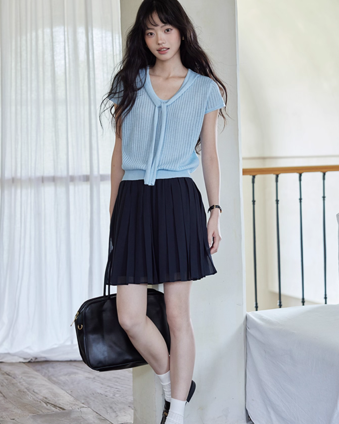 French Sleeve Knit Top SMS0027