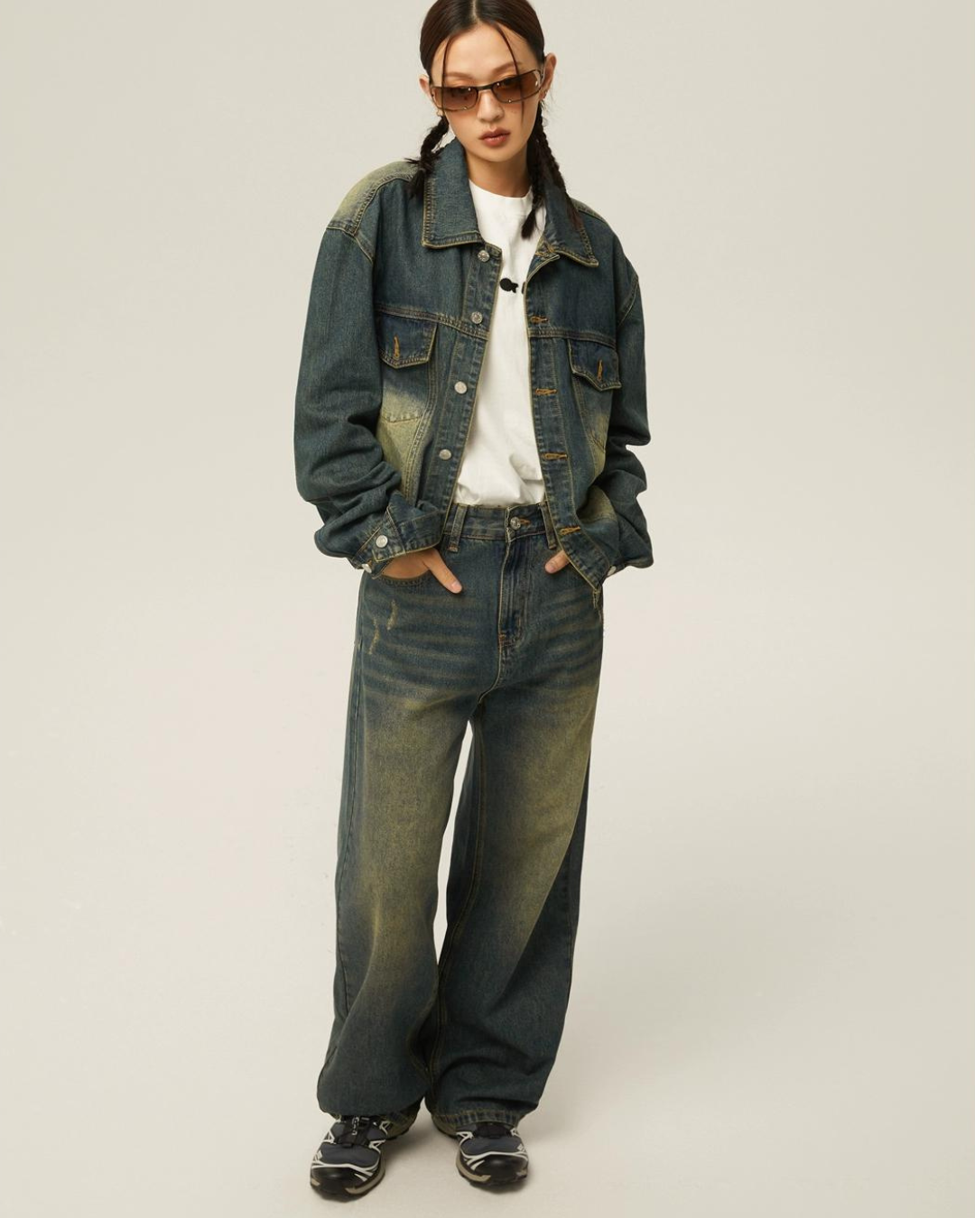 Vintage Denim Jacket & Denim Pants EZK0024
