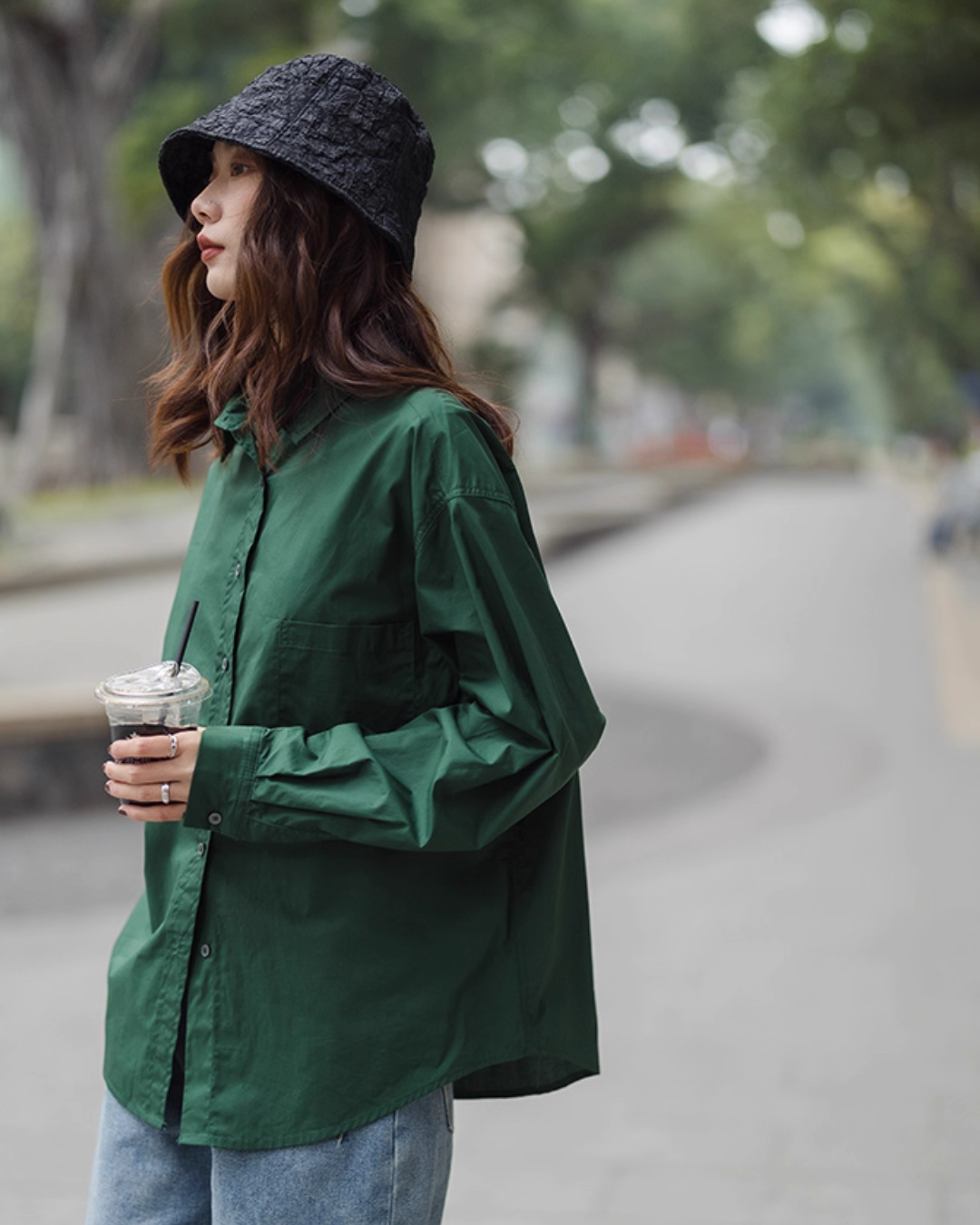 Cotton Loose Long Sleeve Shirt VAS0143