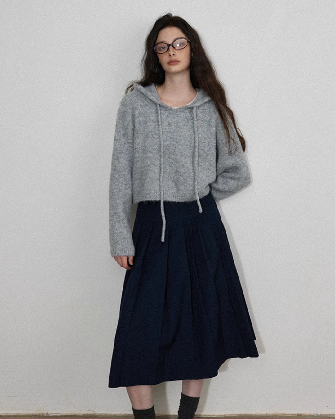 High Waisted Pleated Skirt LFC0002