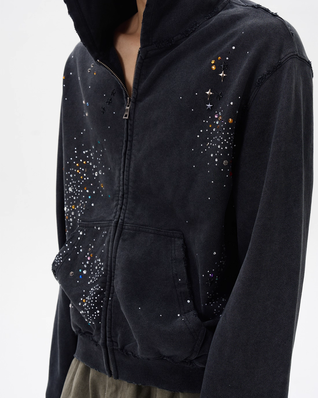 Sequin Compact Zip Hoodie WLS0001