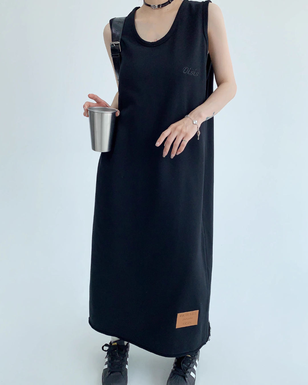 Front Logo Sleeveless Long Dress YLS0284