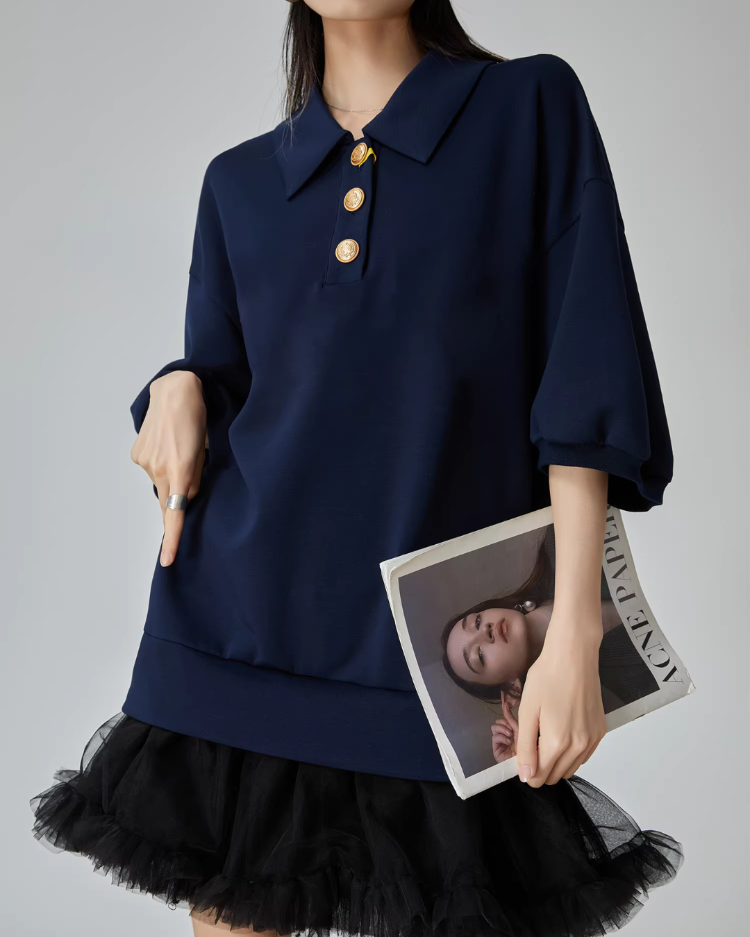 Mixed Material Docking Mini Dress FER0114