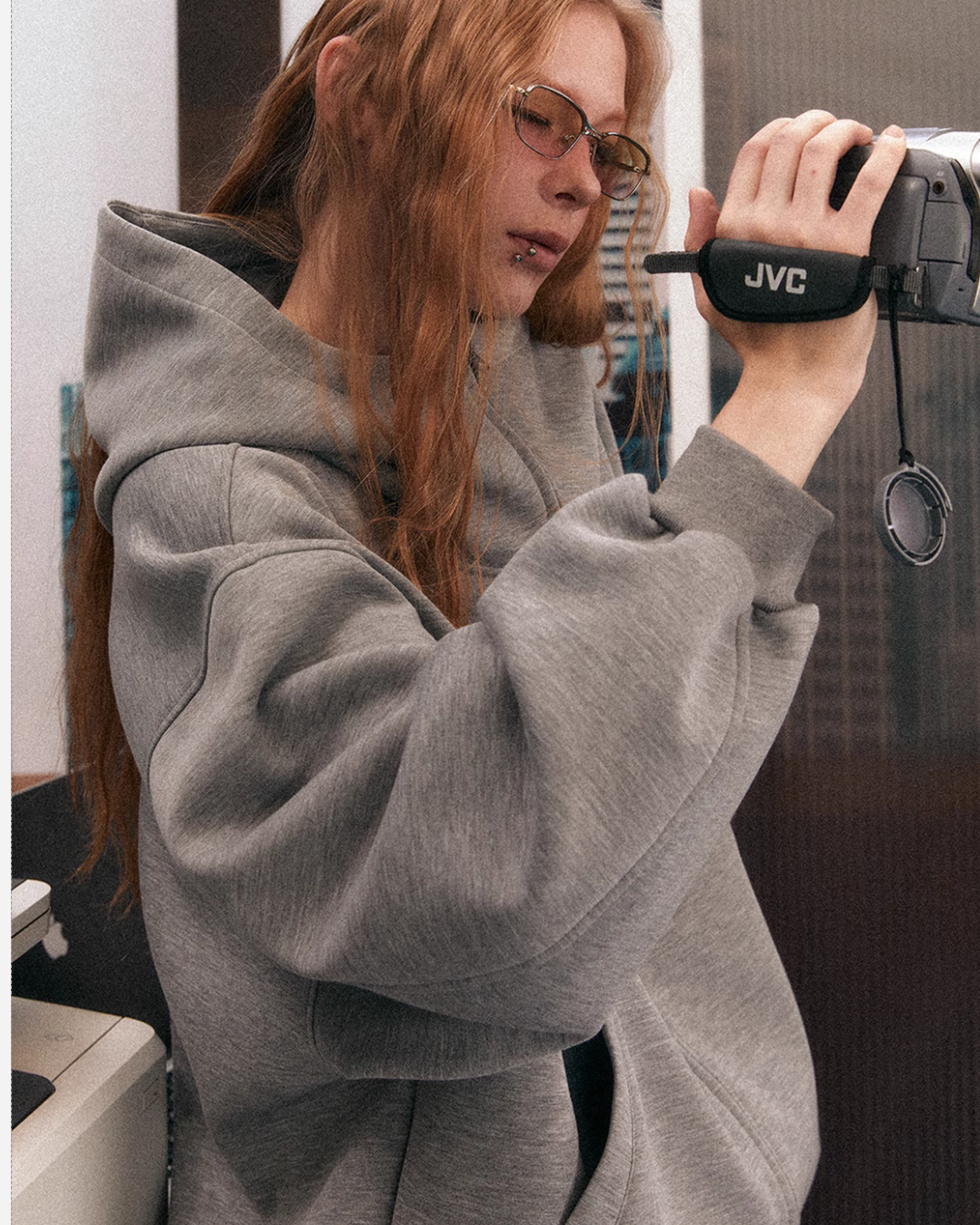 Rising Neck Zip Hoodie EZK0077