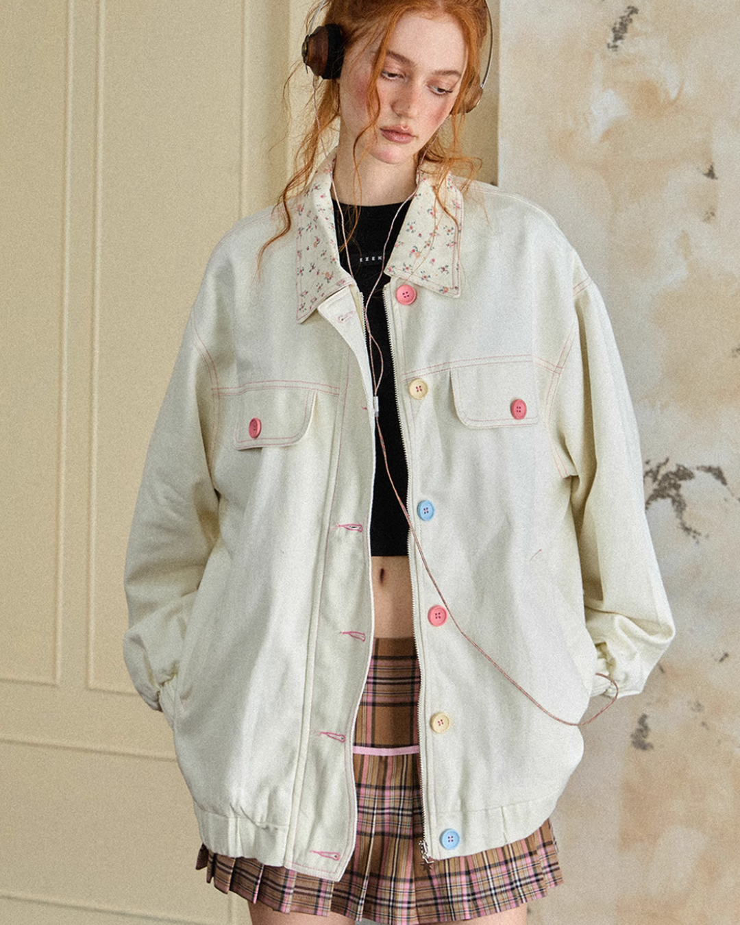 Floral Collar French Jacket EZK0068