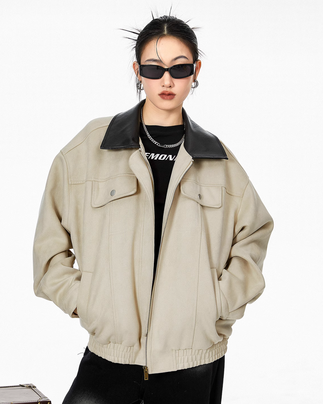 Contrast Color Pocket Jacket ICM0068