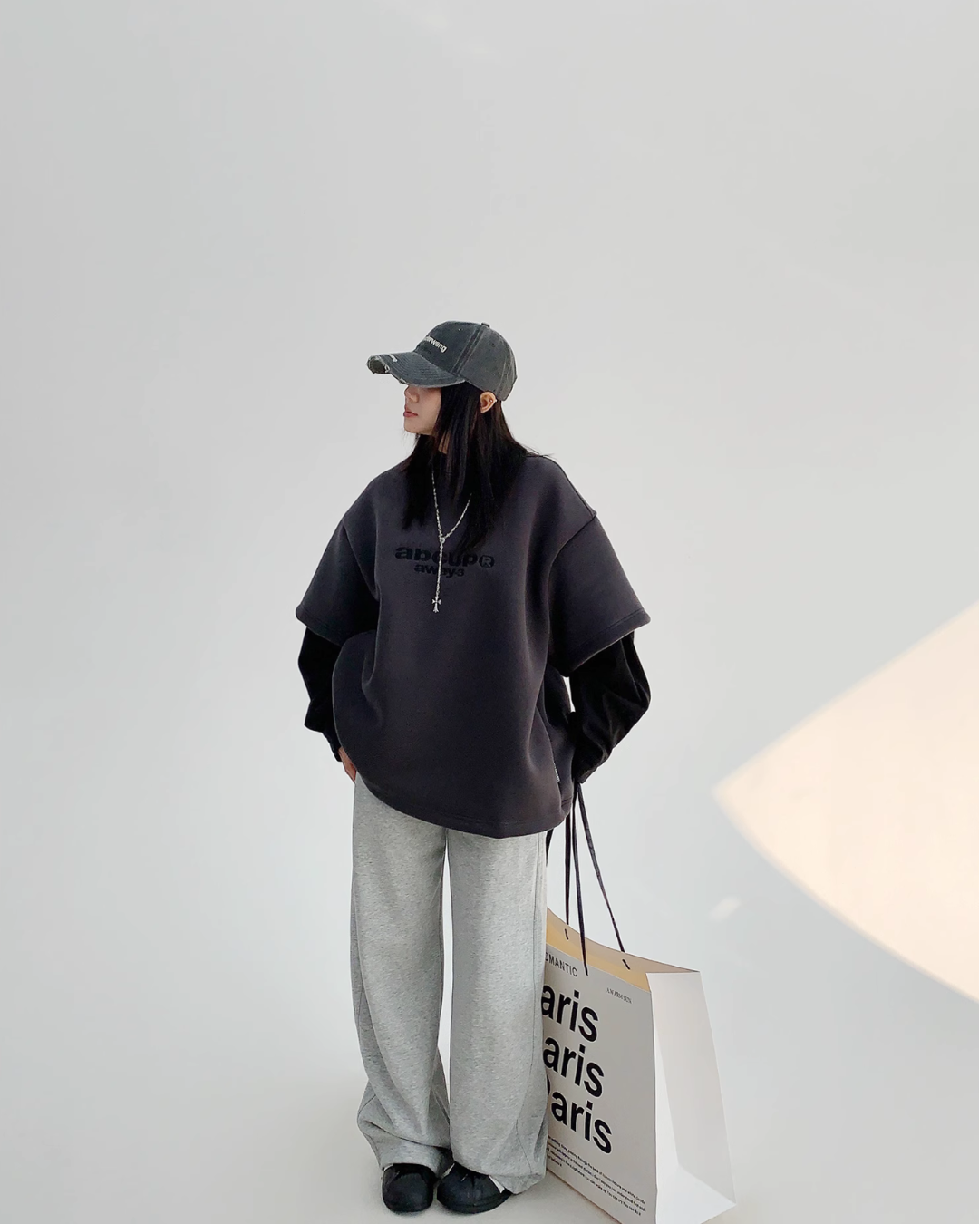 Logo High Neck Sweat Tops YLS0834