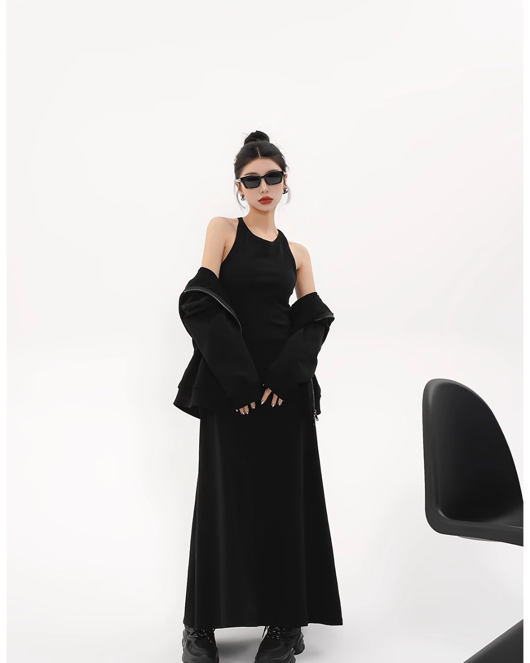 Halter Neck Long Dress SRS0275