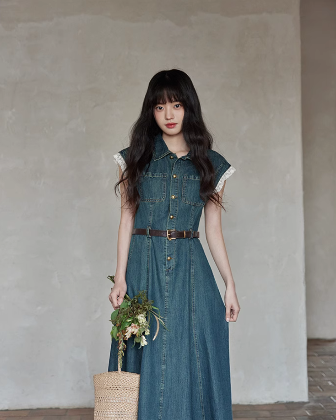 French Girly Denim Dress SMS0002
